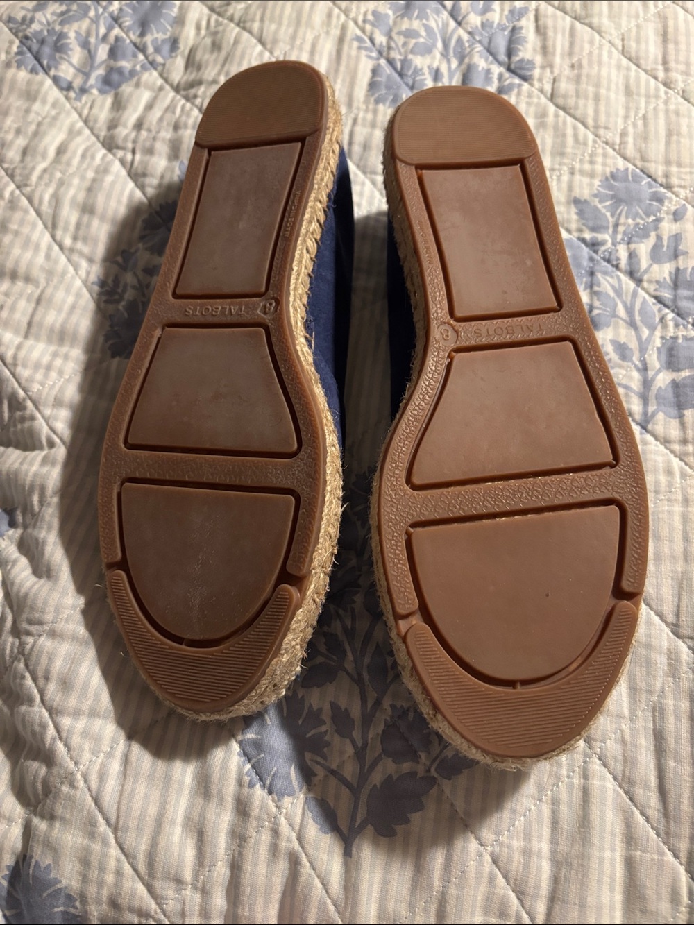 Talbots Blue Suede Espadrille Flats - Picture 3 of 3